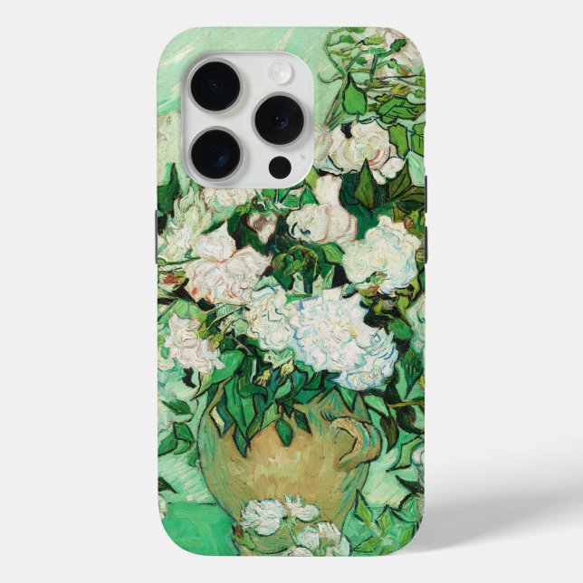 Vase with Pink Roses, Vincent Van Gogh Case-Mate iPhone Hülle (Rückseite)