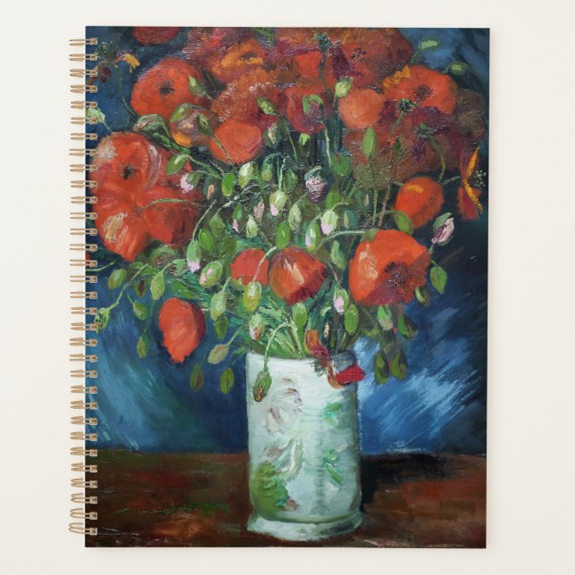 Vase with Poppies 1886 by Vincent van Gogh Planer (Vorderseite)