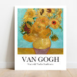Vase with Twelve Sunflowers by Vincent van Gogh Poster<br><div class="desc">Vincent van Gogh's Vase with Twelve Sunflowers (1888–1889) famous painting</div>