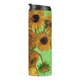 Vase with Twelve Sunflowers by Vincent van Gogh Thermosbecher