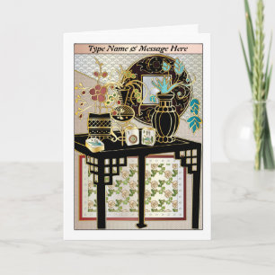 Vases Mah Jongg 01 Carte personnalisable