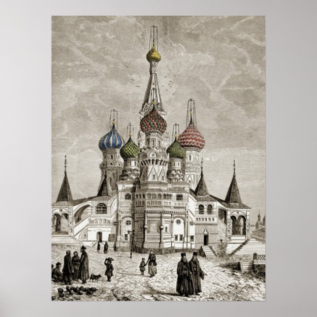 Vasili Kathedrale Roter Platz Zwiebeldom Theotokos Poster (Vorne)