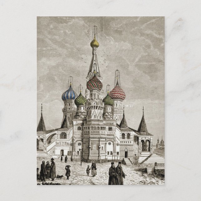 Vasili Kathedrale Roter Platz Zwiebeldom Theotokos Postkarte (Vorderseite)