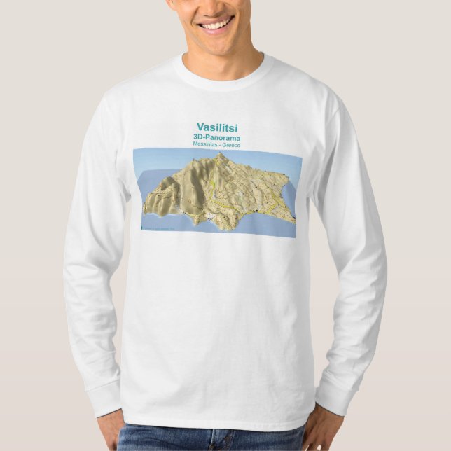 Vasilitsi - Carte de panorama en 3D - T-Shirt Long (Devant)