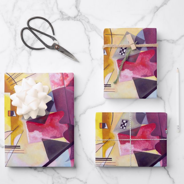 Vasily Kandinsky Gelb-rot-blau Geschenkpapier Set (Vorderseite)