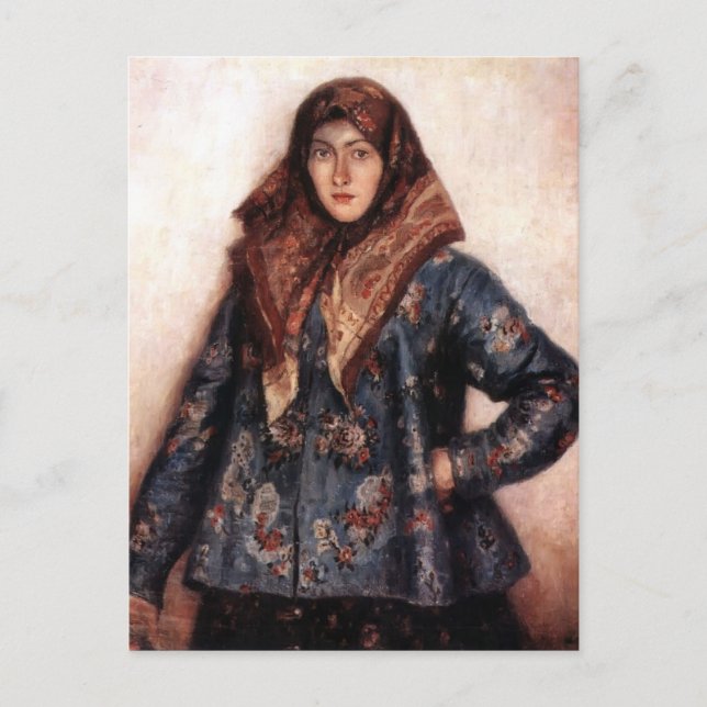 Vasily Surikov - Portrait von L. T. Matorina Postkarte (Vorderseite)