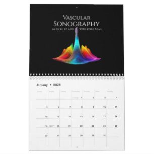 Vaskuläre Sonographie - farbenfrohe Ultraschallwel Kalender