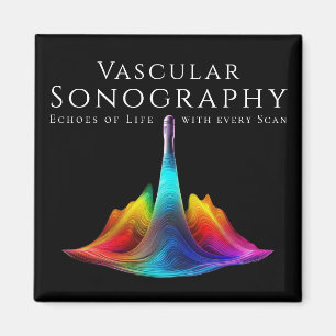 Vaskuläre Sonographie - farbenfrohe Ultraschallwel Magnet