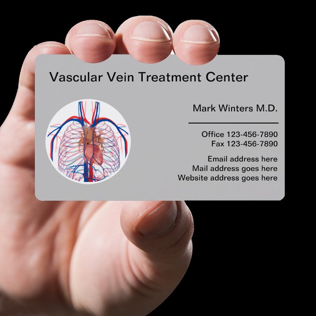 Vaskuläre Venenzentrale und Gesundheitsklinik Visitenkarte (Von Creator hochgeladen)