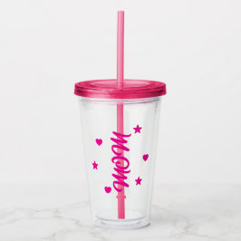 Vaso Acrílico Mom para el Día de las Madres Acryltrinkbecher
