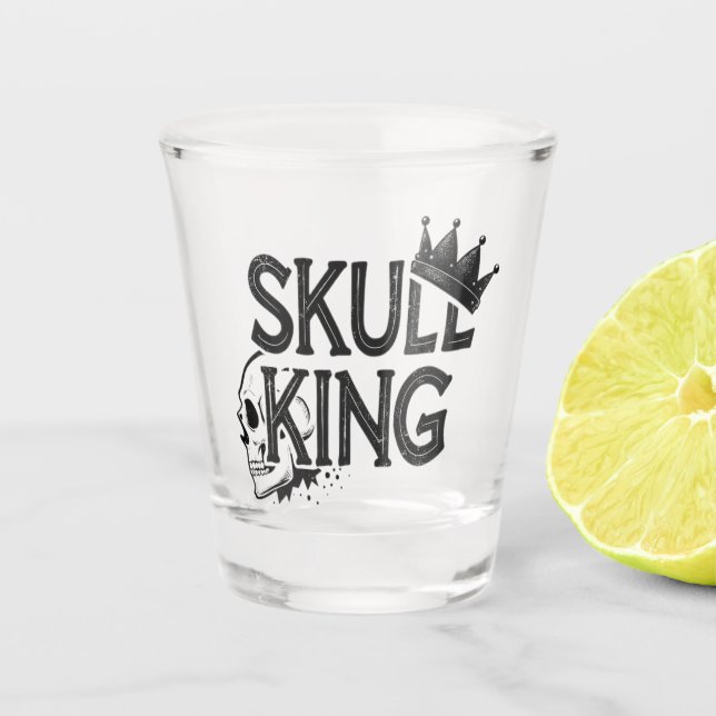 Vaso de chupito, sencillo, diseño de calavera schnapsglas (Vorderseite)