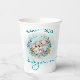 Vaso de papel baby shower colección baby Koala Pappbecher