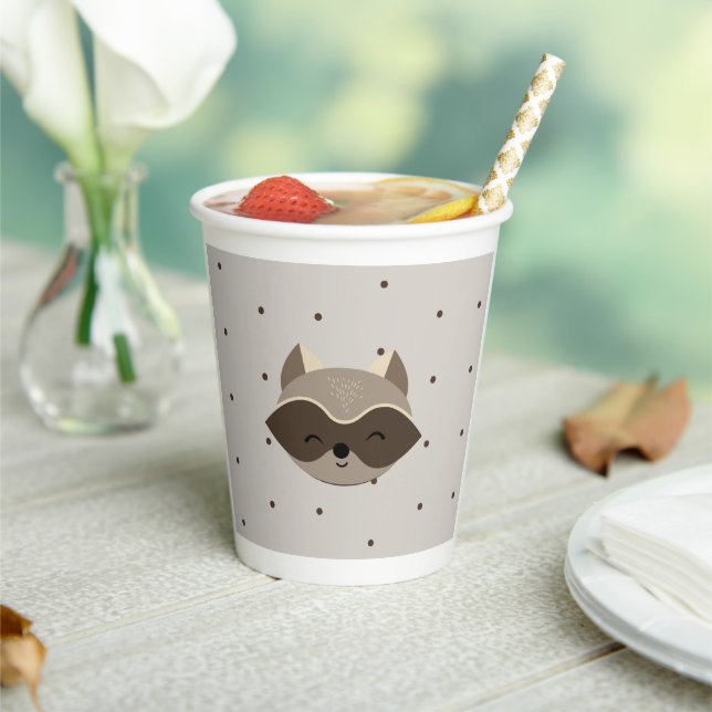 Vasos De Papel Baby Shower, Animales del Bosque Pappbecher (In Situ)