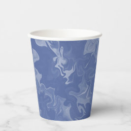 Vasos de papel efecto marmolado azul pappbecher