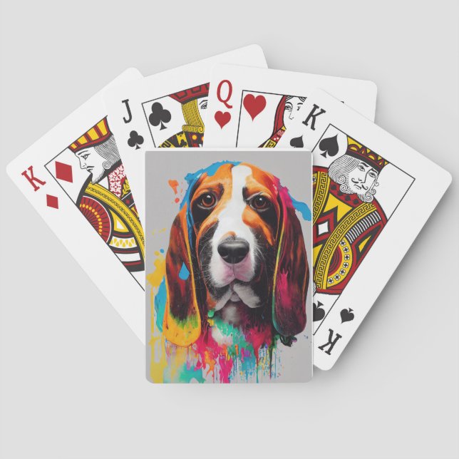 Vasset Hound Dog Pet Niedlich Adorable Animal Comp Spielkarten (Rückseite)