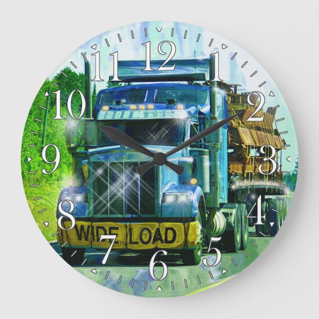 VASTE CHARGE Fret Camion Haulker Horloge murale (Recto)