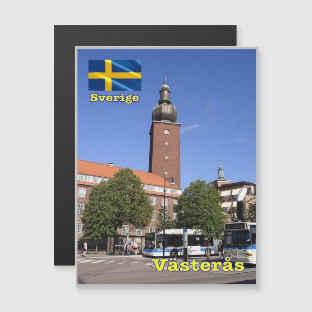 Västerås - Schweden - Magnetkarte (Vorne/Hinten)