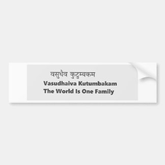 Vasudhaiva Kutumbakam Sanskrit Phrase Autoaufkleber
