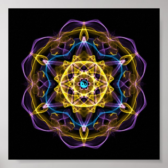 Vata Dosha Balancing Ayurveda Mandala I Poster (Vorne)