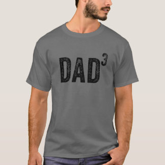 Vater3 Vater kubiert Vater von drei Kindern Vater  T-Shirt