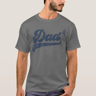 Vater4 Vater von 4 Geschenken Vater von Vier Fourt T-Shirt