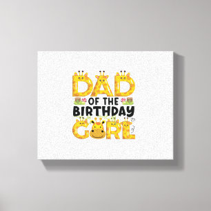 Vater 1. Geburtstag Girl Giraffe Thema Party Zoo S Leinwanddruck