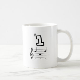 Vater #1 in der musikalischen Anmerkung Kaffeetasse