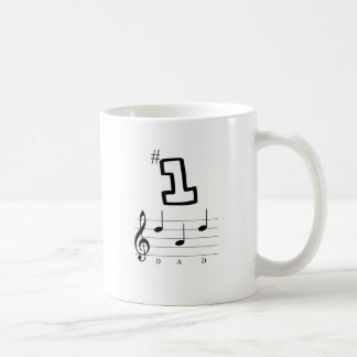 Vater #1 in der musikalischen Anmerkung Kaffeetasse