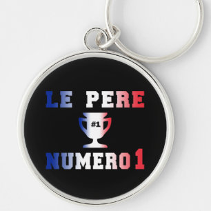 Vater #1 Le Père Numero 1 am französischen Schlüsselanhänger