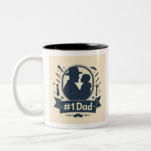 Vater #1 zweifarbige tasse