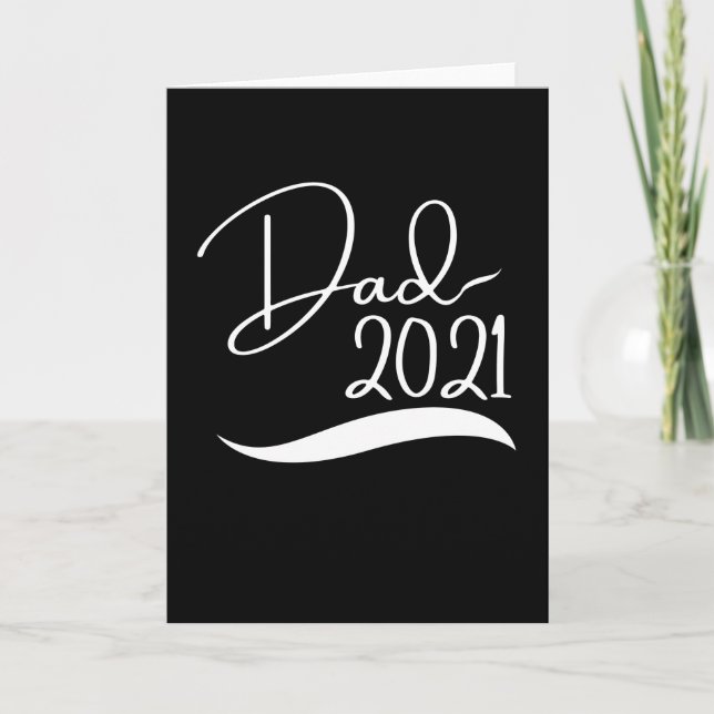 Vater 2021 Geschenk für das Baby des Vaters wird k Karte (Vorderseite)
