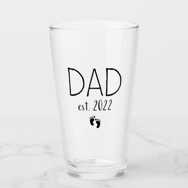 Vater 2022 Neue Papa Väter Tag Schwangerschaft Glas (Vorderseite)
