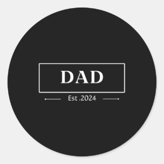 Vater 2024 für Daddy 2024 Runder Aufkleber