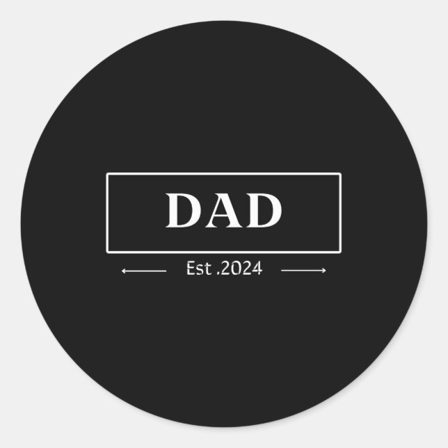 Vater 2024 für Daddy 2024 Runder Aufkleber (Vorderseite)