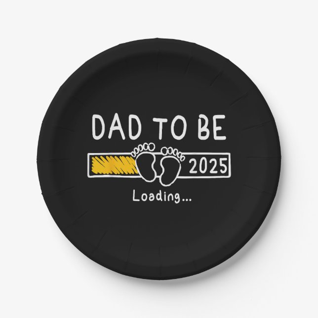Vater 2025 Vater soll 2025 Papa zum Ziel haben Pappteller (Vorderseite)