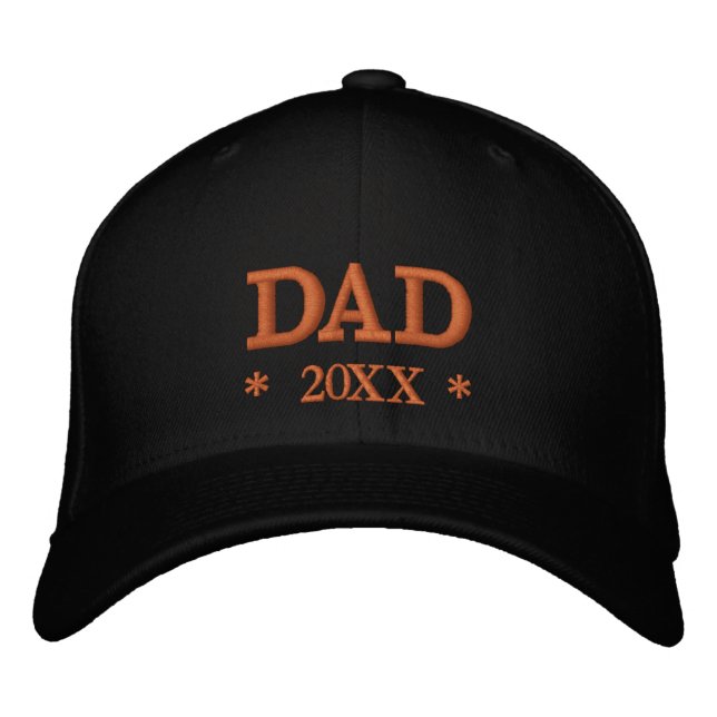 VATER 20XX bestickte Baseballkappe gold / schwarz (Vorderseite)