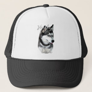 Vater 2 des sibirischen Schlittenhund-(Schwarzes) Truckerkappe