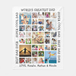 Vater 33 FotoCollage Custom Redewendungen Personal Fleecedecke
