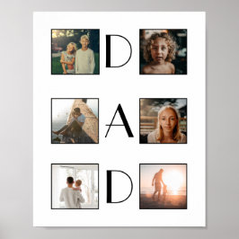 Vater 6 FotoCollage Niedlich Eleganter Vater Tag Poster