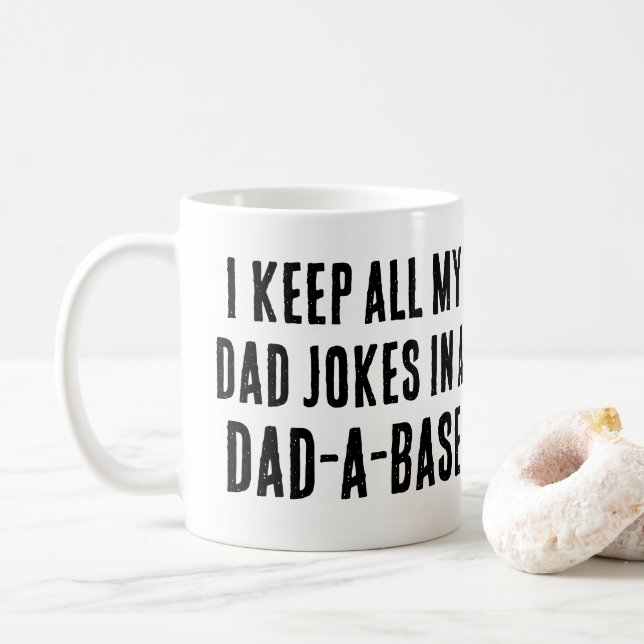 Vater-a-base Funny Vater Jokes Vathers Day Quote Kaffeetasse (Mit Donut)
