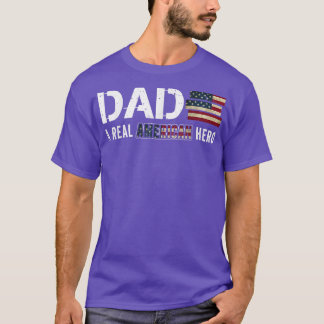 Vater A Real American Helden American Flag Vintag  T-Shirt