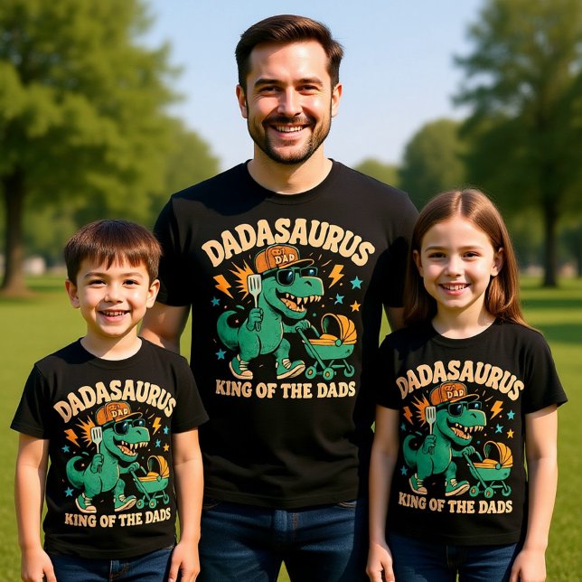 Vater-a-saurus Rex King, Funny Dinosaur T-Shirt (Von Creator hochgeladen)