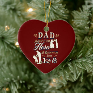 Vater A Son's erste A Daughters erste Liebe Keramik Ornament