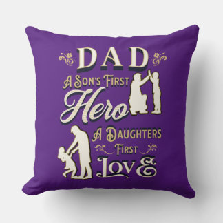 Vater A Son's erste A Daughters erste Liebe Kissen