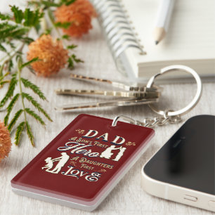 Vater A Son's erste A Daughters erste Liebe Schlüsselanhänger
