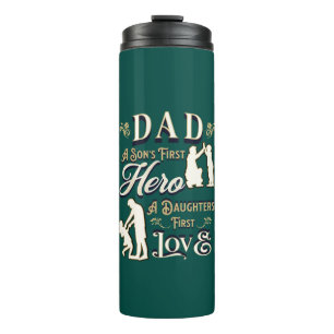 Vater A Son's erste A Daughters erste Liebe Thermosbecher