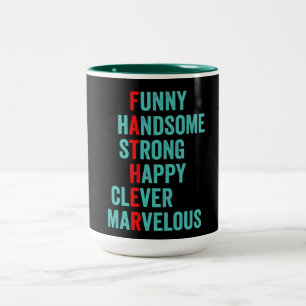 Vater Akronym Zweifarbige Tasse