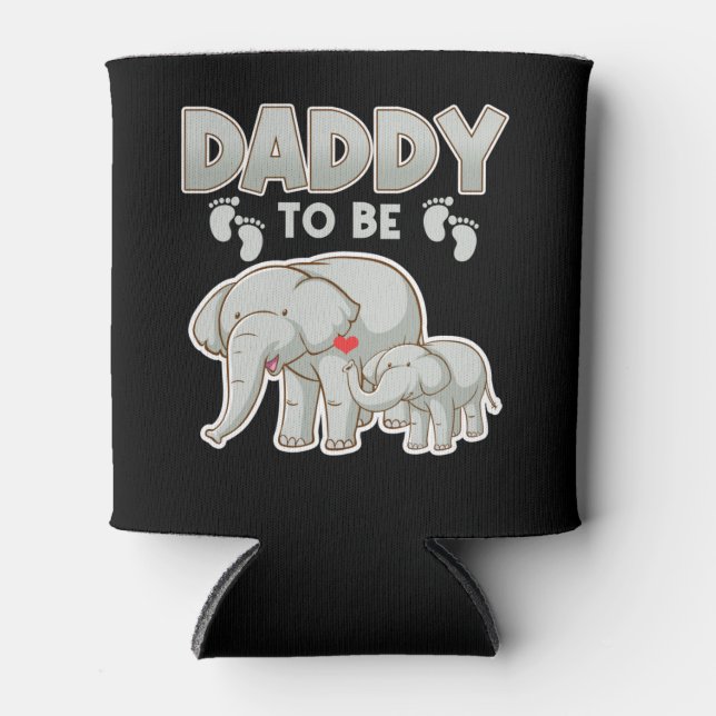 Vater als Elephant-Babydusche Dosenkühler (Vorderseite)