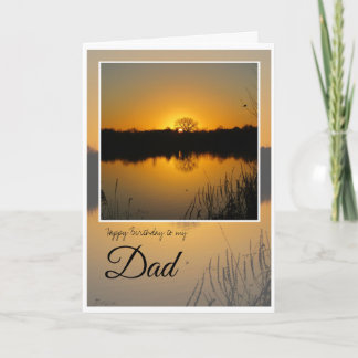 Vater am Geburtstag, Baum Silhouetted Behind Sunri Karte