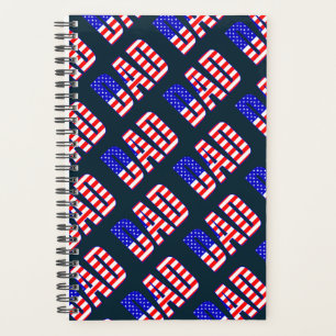 Vater Amerikanischer Flag Gemusterter Text Planer